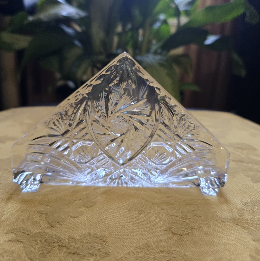 NWOT, Vintage Crystal Napkin Holder